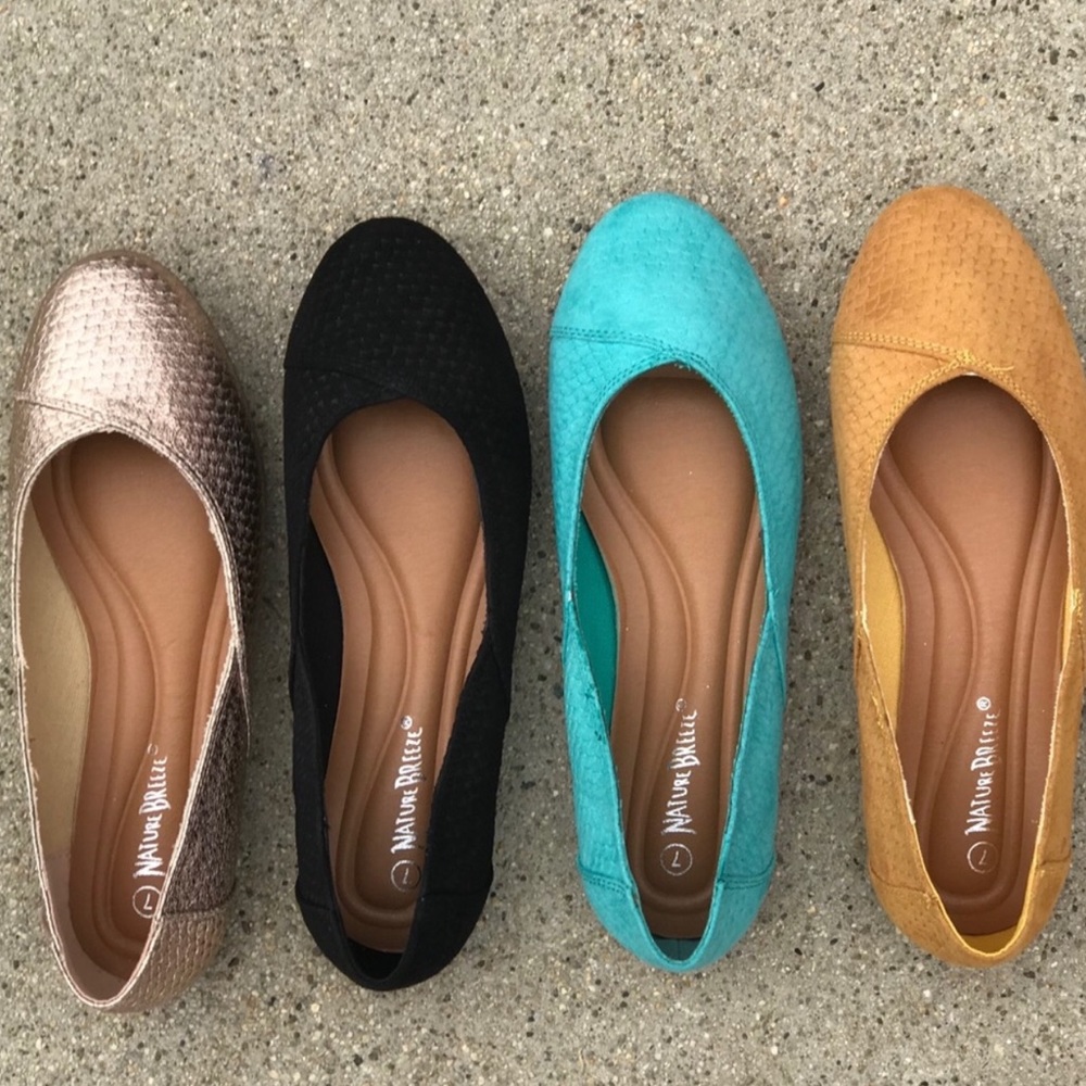 Nature B Scalloped gray faux suede ballerina FLAT - Picture 5 of 8